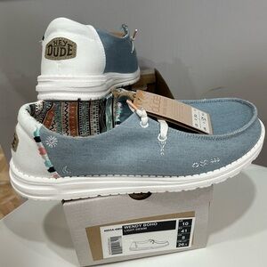 Hey Dude Wendy Boho Light Denim Shoes
